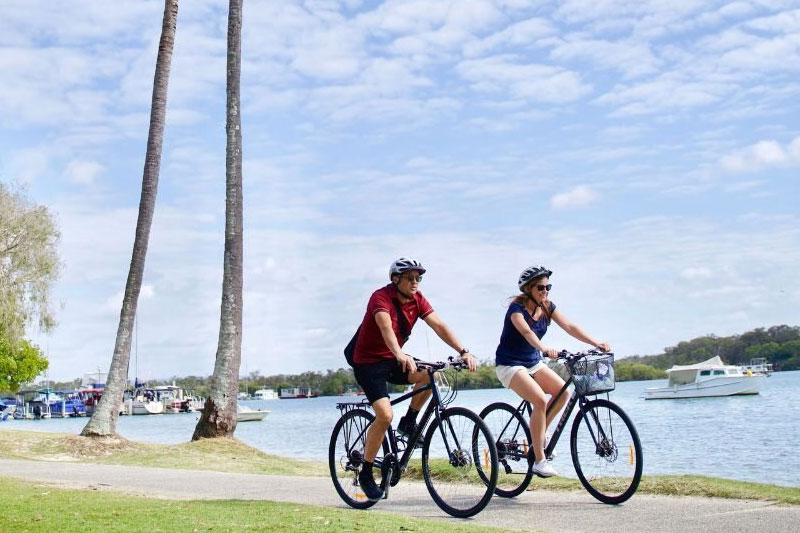 Noosa sealed bike paths with By Earth and Ocean